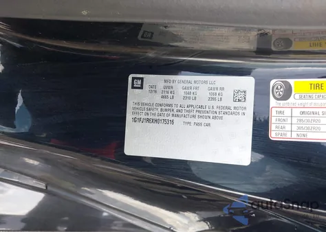 2017 Chevrolet Camaro Zl1 из США, поврежденный, VIN 1G1FJ1R6XH0175316